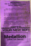 Medallion tall fescue water direactions